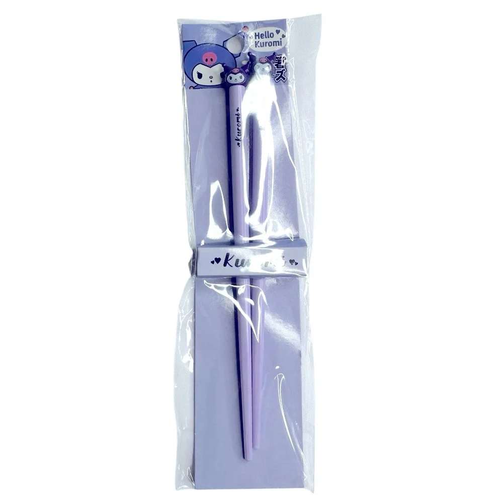 Sanrio Kuromi Themed Chopsticks Set - Picture 1 of 5